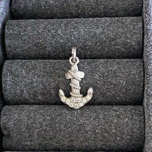 Silver .925 Anchor Charm w/ crystals